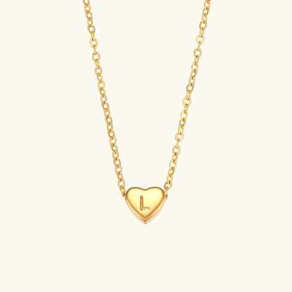 Collar de Oro con Inicial de Corazón