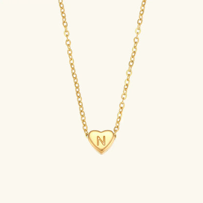 Collar de Oro con Inicial de Corazón