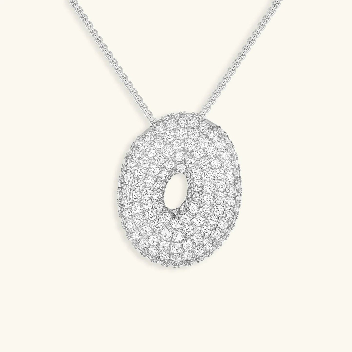 Collar de Diamantes con Inicial en Burbuja