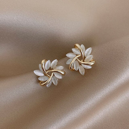 Pendientes Sonja Luxe de Ópalo Blanco