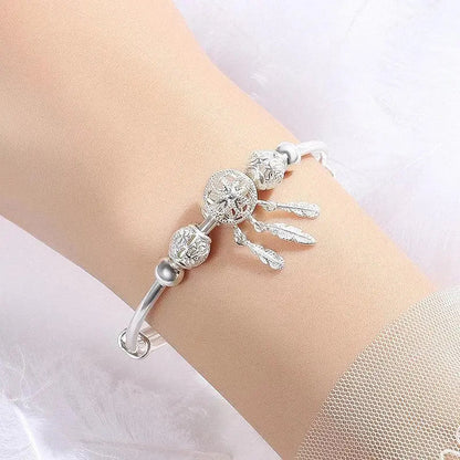 Pulsera ajustable «Apanhador de Sonhos» en plata