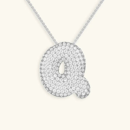 Collar de Diamantes con Inicial en Burbuja
