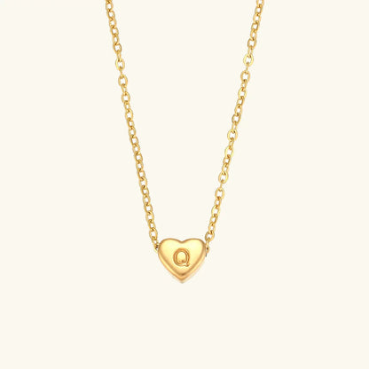 Collar de Oro con Inicial de Corazón