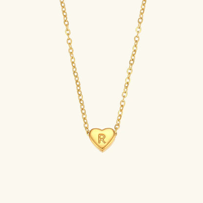 Collar de Oro con Inicial de Corazón