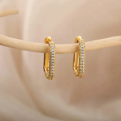 Pendientes cuadrados y circulares Valerie