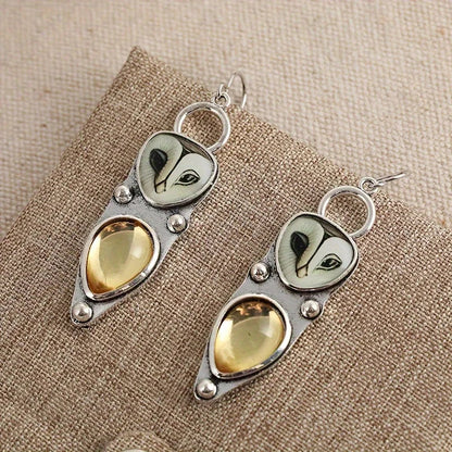 Pendientes Boho Caída del Búho - Sin níquel para orejas sensibles