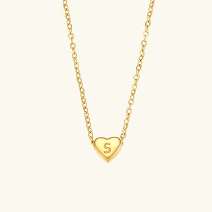 Collar de Oro con Inicial de Corazón