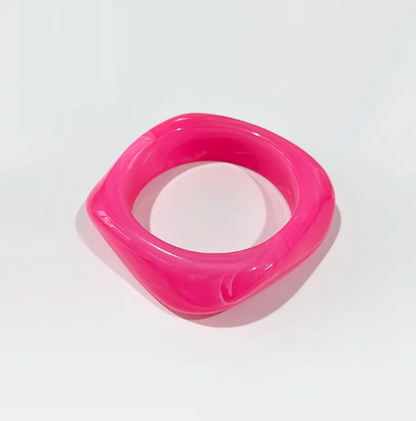 Pulsera cuadrada de acrílico de colores