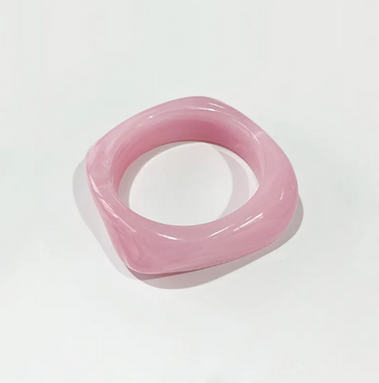 Pulsera cuadrada de acrílico de colores