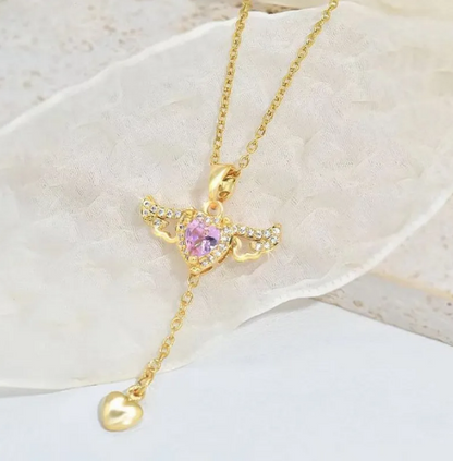 Collar Cupido Corazón Alas de Ángel