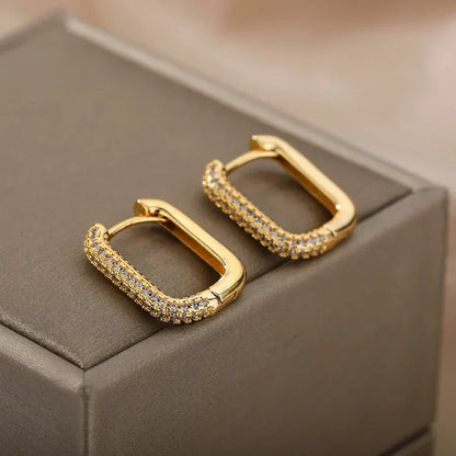 Pendientes cuadrados y circulares Valerie