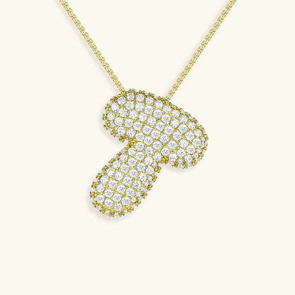 Collar de Diamantes con Inicial en Burbuja