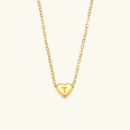 Collar de Oro con Inicial de Corazón