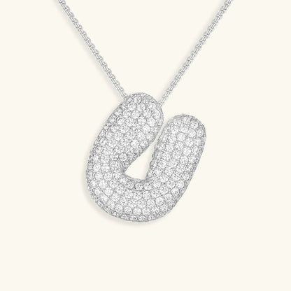 Collar de Diamantes con Inicial en Burbuja