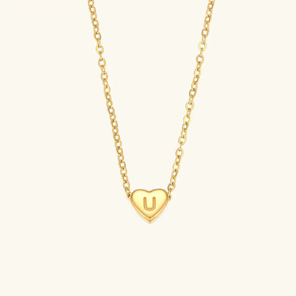 Collar de Oro con Inicial de Corazón