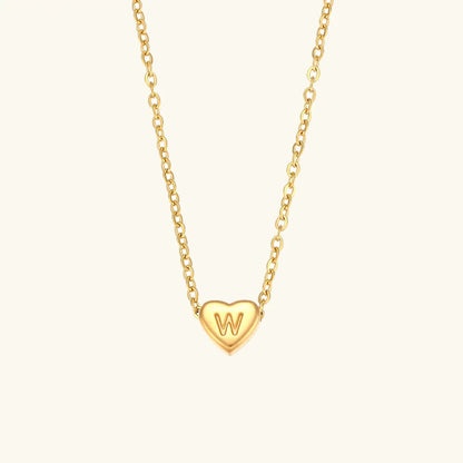 Collar de Oro con Inicial de Corazón
