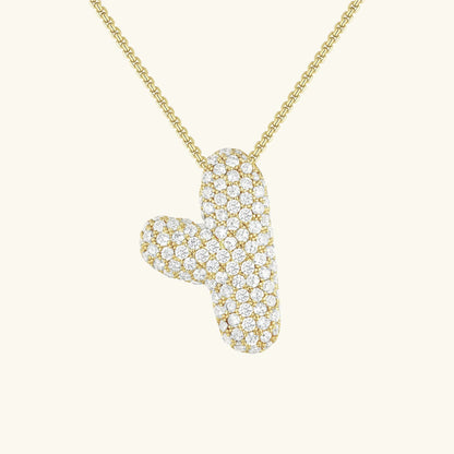Collar de Diamantes con Inicial en Burbuja