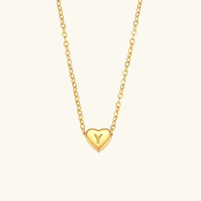 Collar de Oro con Inicial de Corazón