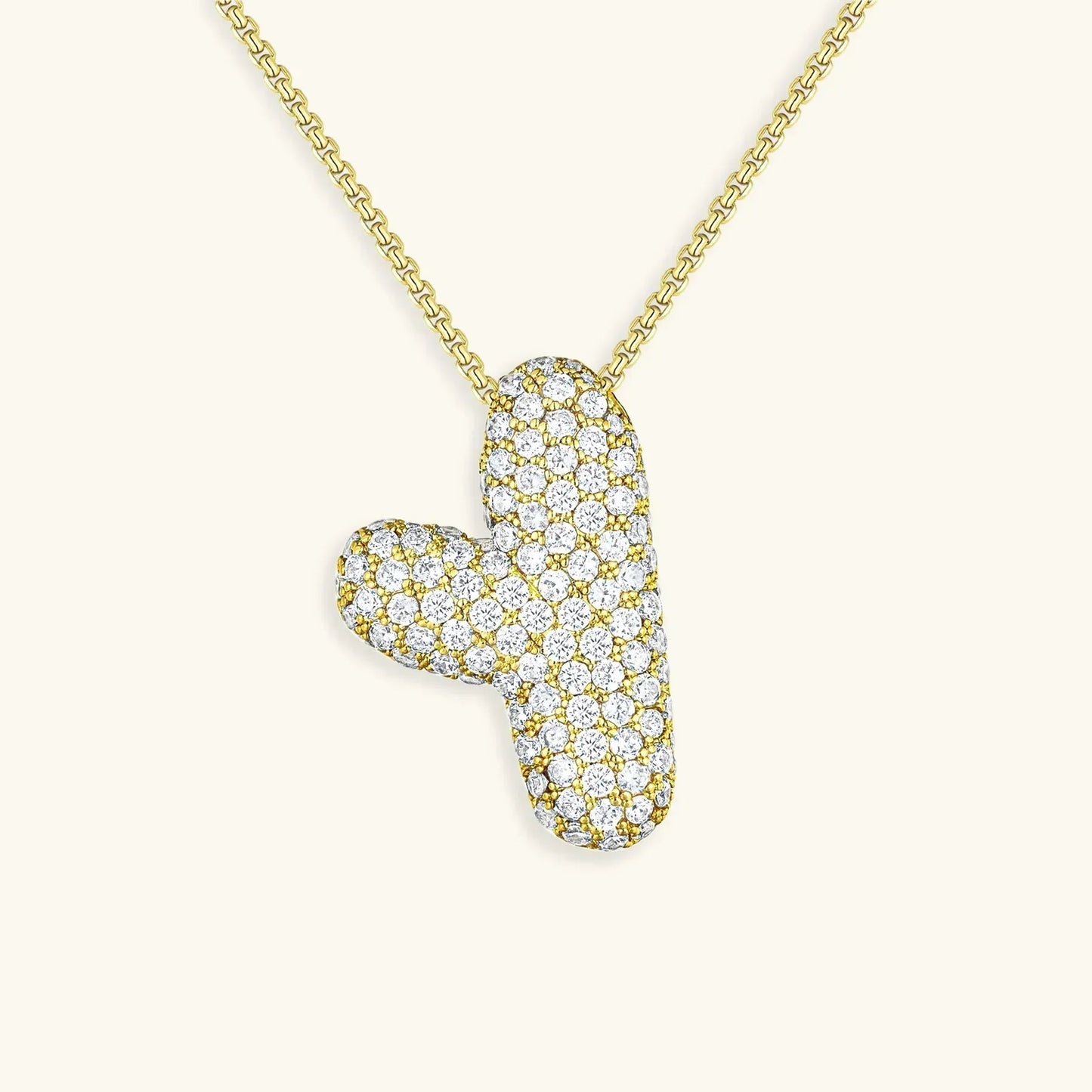 Collar de Diamantes con Inicial en Burbuja