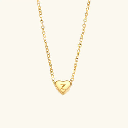 Collar de Oro con Inicial de Corazón