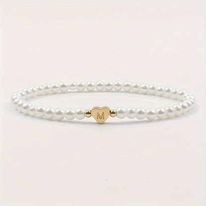 Pulsera Elegante de Corazón con Inicial
