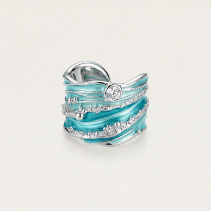 Anillo Ondas de Cristal (Ajustable)