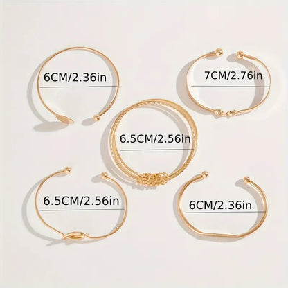 Conjunto Pulseras Nudo Elegante | Oro