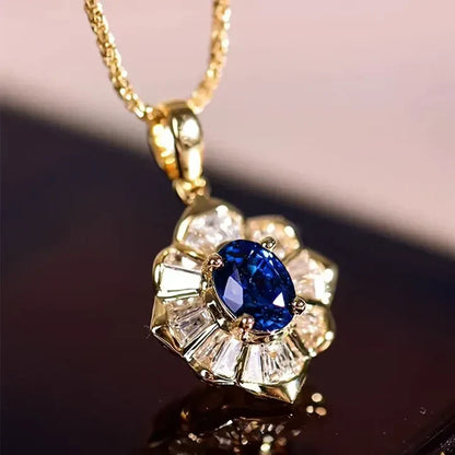 Collar de oro azul