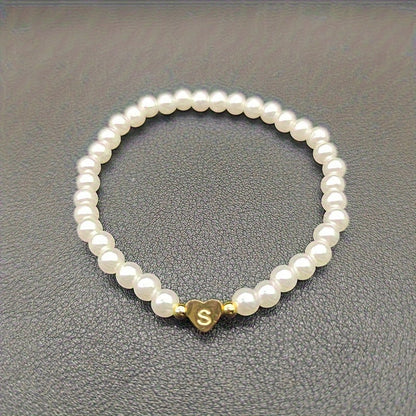 Pulsera Elegante de Corazón con Inicial