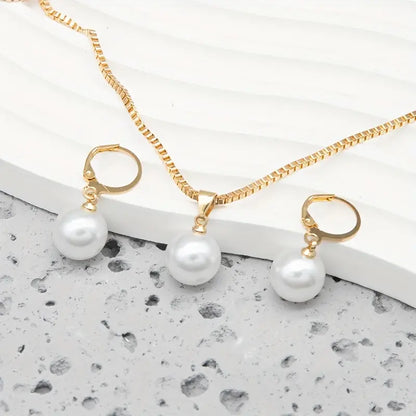 Conjunto de Joyas Perla Dorada | Oro