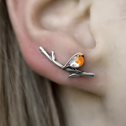 Pendientes Pájaro Delicado Hechos a Mano