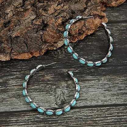 Pendientes vintage en turquesa