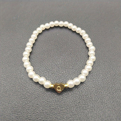 Pulsera Elegante de Corazón con Inicial