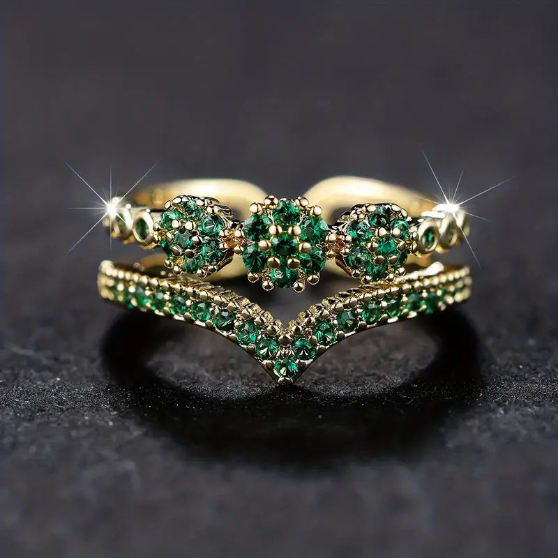 Anillo Corona de Esmeralda