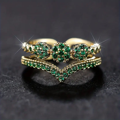 Anillo Corona de Esmeralda