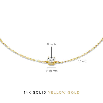 Pulsera Diamante de Piedra | Oro Blanco