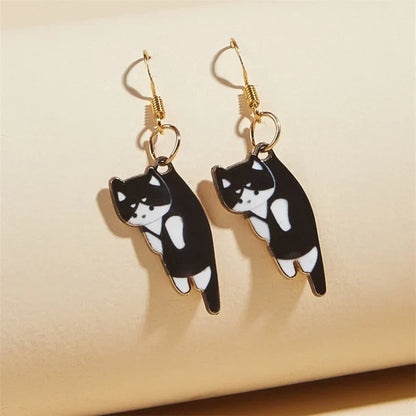 Pendientes colgantes con forma de gatos