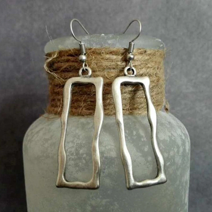Pendientes Vintage Rectangulares en Plata