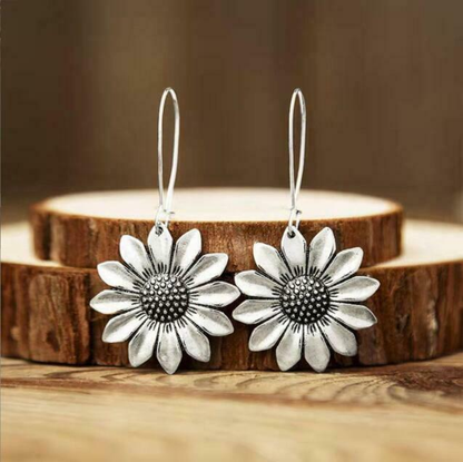 Pendientes Tournesol en plata