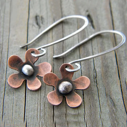 Pendientes Flor Marrón Vintage
