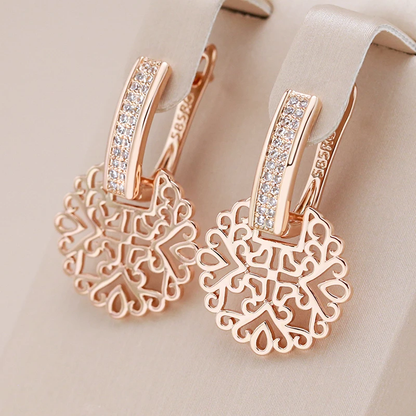 Elegantes pendientes Mandala dorados