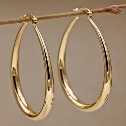 Pendientes de aro vintage en oro