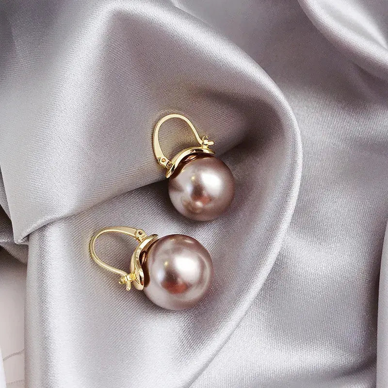 Pendientes con cuentas de bronce