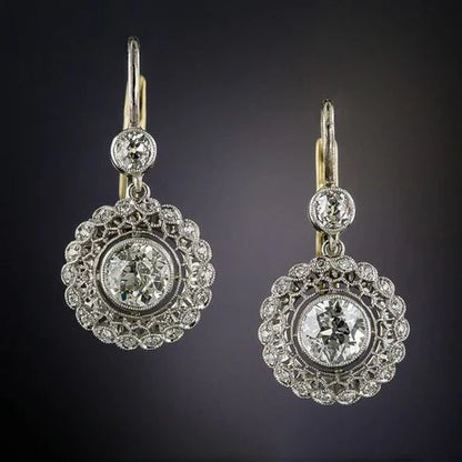 Pendientes Mandala con circonita vintage