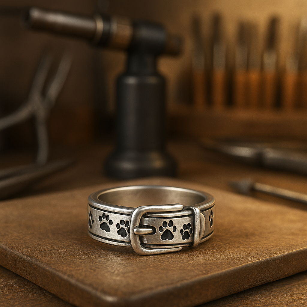 Anillo Collar Bonito y Elegante Inspirado en Perros