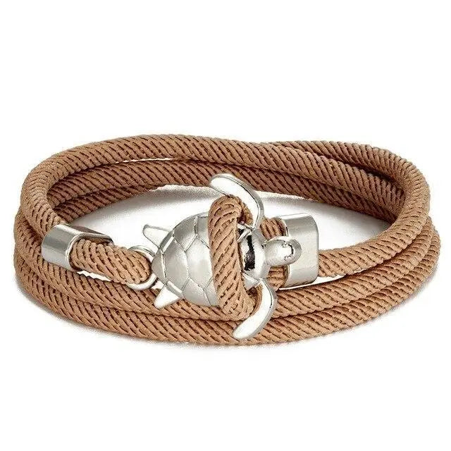 Pulsera artesanal con tortuga marina