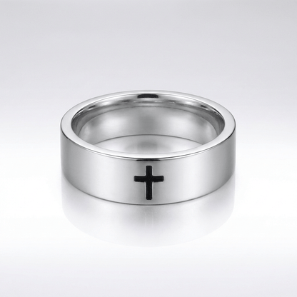 ANILLO CRUZADO UNISEX DE PLATA
